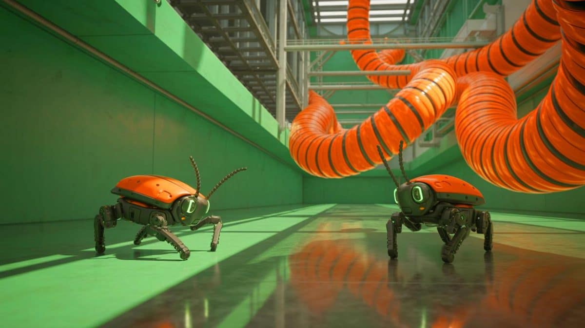 Des machines plus fortes que nous « les humains n’ont aucune chance » face à ces robots serpents et insectes qui bouleversent nos limites et déclenchent une polémique mondiale Illustration de robots inspirés par la nature explorant des environnements complexes.