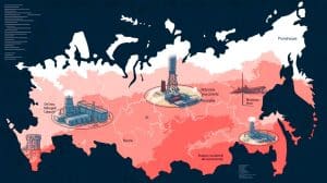 Illustration de la fuite massive dévoilant les bases nucléaires russes, générée par intelligence artificielle.