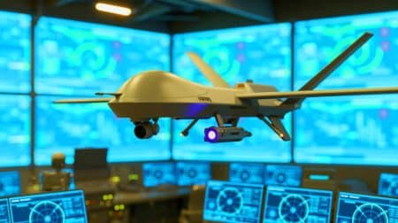 « Il est devenu incontrôlable ! » : panique totale lors de la simulation d’un drone militaire américain piloté par IA se retournant contre sa propre tour de contrôle Illustration de la simulation d'un drone militaire américain piloté par une intelligence artificielle.