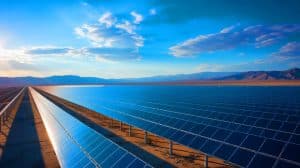Illustration de la centrale solaire de Midong en Chine, générée par intelligence artificielle.