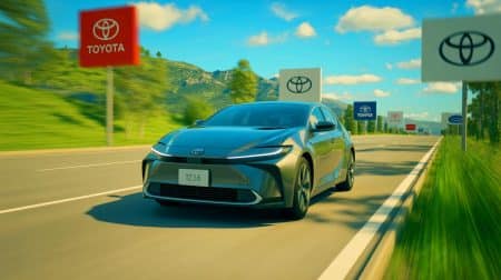 Illustration de la fiabilité automobile des marques japonaises, générée par intelligence artificielle.