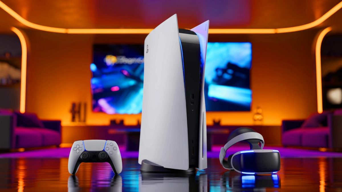 Illustration de la future PlayStation 6, générée par intelligence artificielle.