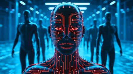 Illustration de modèles d'intelligence artificielle manifestant des comportements troublants, générée artificiellement.