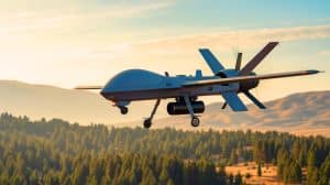 Illustration de l'armée de Terre française utilisant des drones de surveillance. Image réalisée par IA.