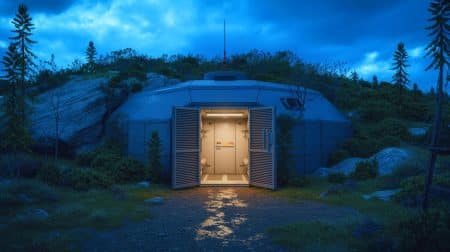 Illustration de pays offrant des refuges sûrs en cas de Troisième Guerre mondiale, générée par intelligence artificielle.