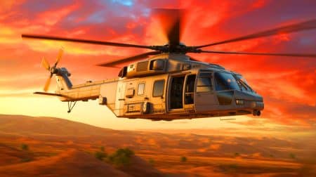 Un déploiement foudroyant du NH90 Caïman propulse la France en position dominante et terrorise les adversaires potentiels Illustration de l'hélicoptère NH90 Caïman déployé par l'armée française à Djibouti. Image réalisée par IA.