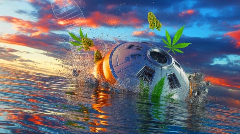 Une découverte déconcertante : une capsule spatiale remplie d&rsquo;ADN humain et de cannabis s&rsquo;écrase dans l&rsquo;océan Pacifique, créant un mystère fascinant pour les scientifiques