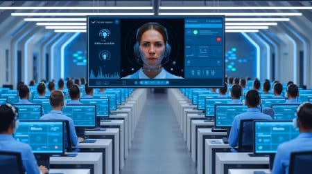 « Après avoir effacé l’accent, l’IA va remplacer les agents indiens » : les centres d’appels en Inde face à une révolution inquiétante Illustration de l'impact de l'intelligence artificielle sur les centres d'appels en Inde.