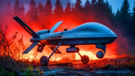 « Ces armes brûlent tout vivant » : l’Ukraine revendique ses drones à la thermite et provoque l’indignation des ONG internationales Illustration de l'utilisation de drones incendiaires par l'Ukraine dans le conflit actuel.