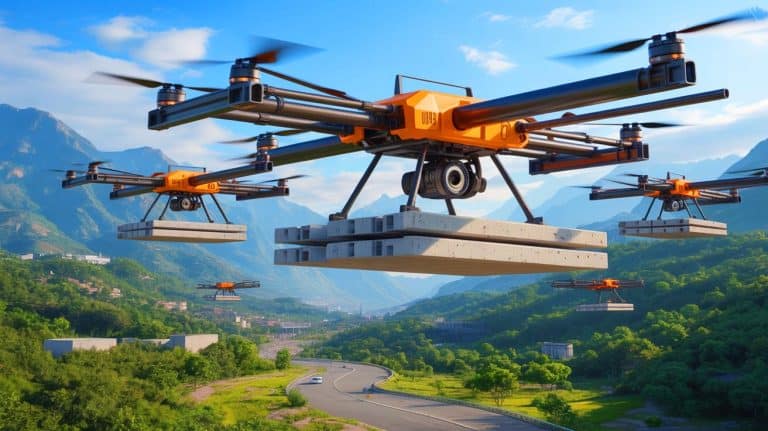 « Ces drones chinois transportent 180 tonnes de béton en montagne, c’est du jamais vu » : une prouesse qui redéfinit la construction moderne