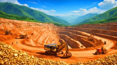 Illustration de la découverte d'un gisement d'or supergéant en Chine, évalué à 75 milliards d'euros.