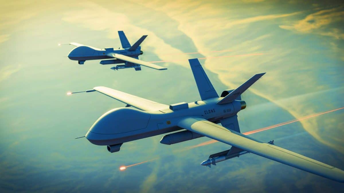 « C’est un prédateur invisible » : un drone furtif armé de missiles et ravitaillé en vol pulvérise les codes de la guerre moderne Illustration de Clone Ranger, le drone de combat modulaire et furtif développé par Kratos.