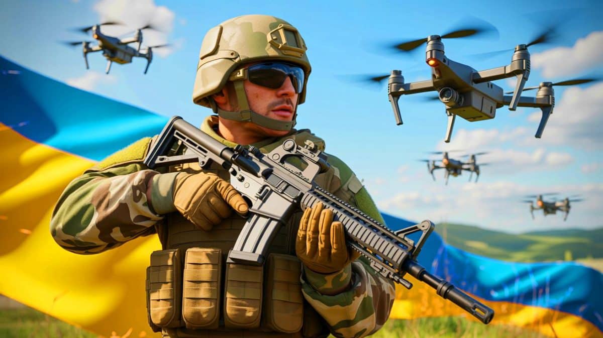 « L’Ukraine riposte face aux drones russes » : ces cartouches Horoshok inventées pour exploser les engins en vol bouleversent la guerre moderne Illustration de l'innovation ukrainienne en munitions anti-drone pour contrer les attaques russes.