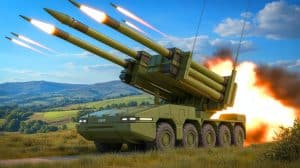 Illustration de la puissance du GMARS, le nouveau système d'artillerie de l'OTAN.