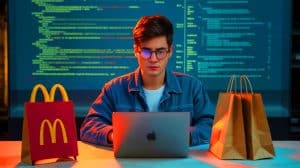 Illustration de la découverte des failles de sécurité chez McDonald's par un hacker éthique.