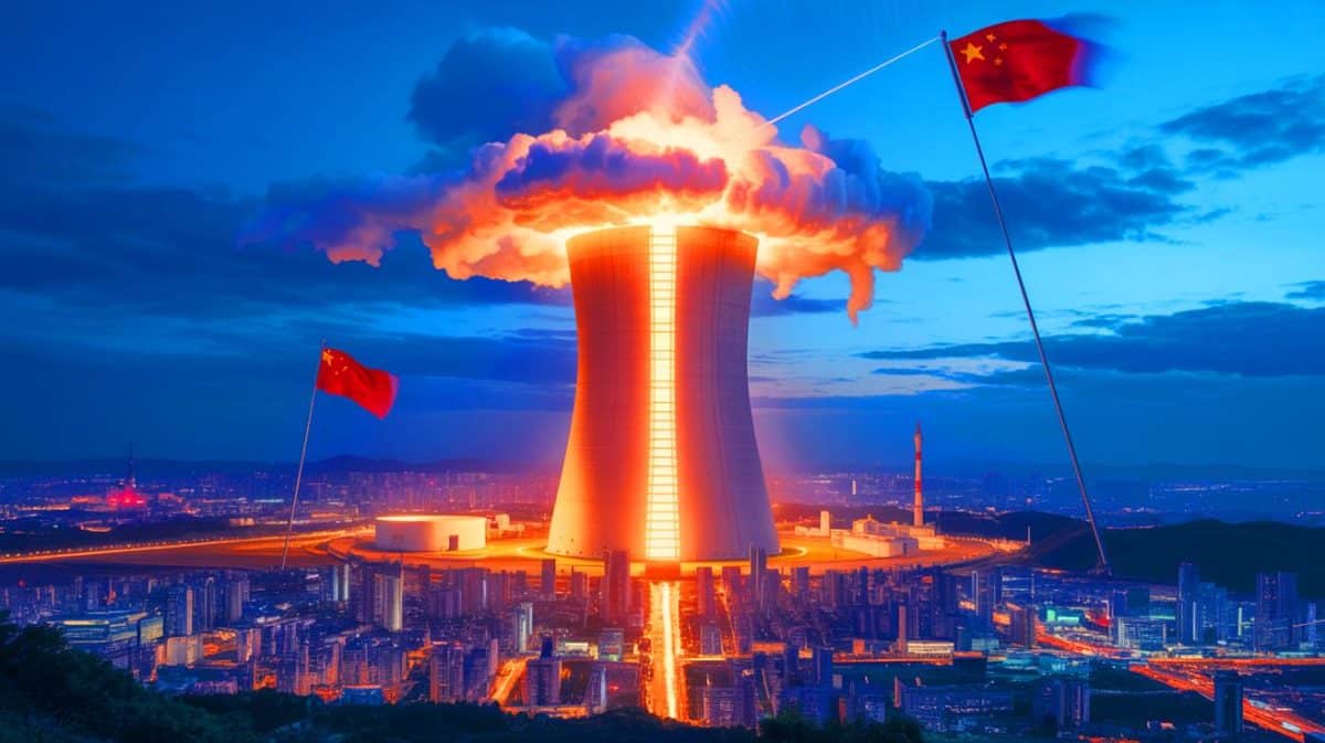 « La Chine alimente un pays entier comme la France grâce à un seul réacteur nucléaire » : ce géant énergétique attise les craintes et défie les puissances occidentales Illustration de l'installation du dôme de confinement de 1 000 tonnes sur le réacteur 3 de la centrale nucléaire de Haiyang en Chine.