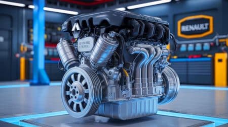« La concurrence est dépassée » : ce moteur révolutionnaire à double carburant change la donne pour les automobilistes français Illustration de l'innovation bicombustible du moteur H13 par Renault et Horse.