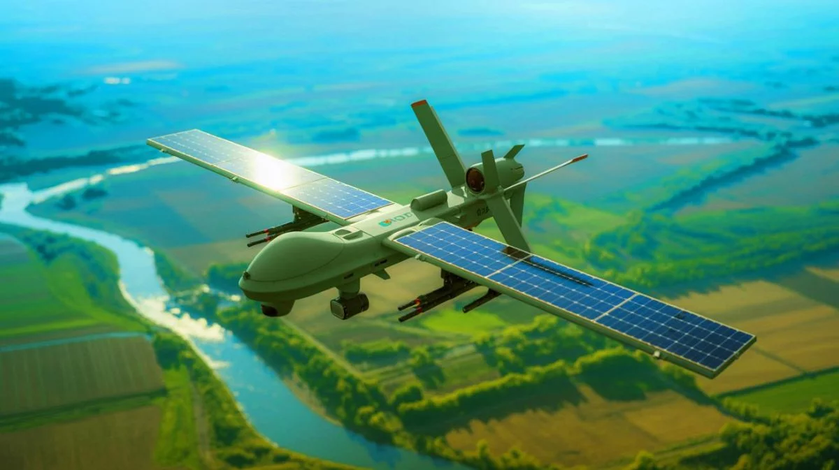 Illustration de drones solaires utilisés par la Russie pour des embuscades prolongées en Ukraine.
