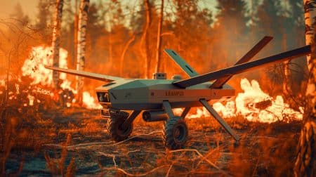 « Le drone KRAMPUS à 2 500 °C fait trembler le champ de bataille » : une arme thermobarique ultra-dangereuse qui inquiète le monde entier Illustration de l'innovation militaire ukrainienne avec le drone terrestre KRAMPUS équipé d'armement thermobarique.
