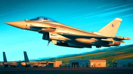 Illustration de commandes d'Eurofighter par l'Espagne et l'Italie renforçant l'industrie aéronautique européenne.