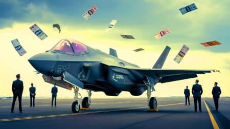 Illustration de la chute des bénéfices de Lockheed Martin dans le secteur de la défense.