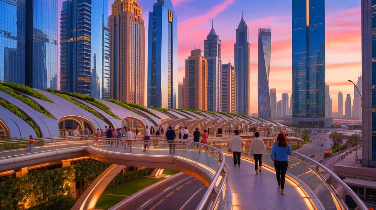 « Ce projet étouffe la ville » : les voies piétonnes climatisées de Dubaï déclenchent des accusations de gaspillage énergétique mondial Illustration de l'ambitieux projet de Dubaï Walk avec ses voies piétonnes climatisées.