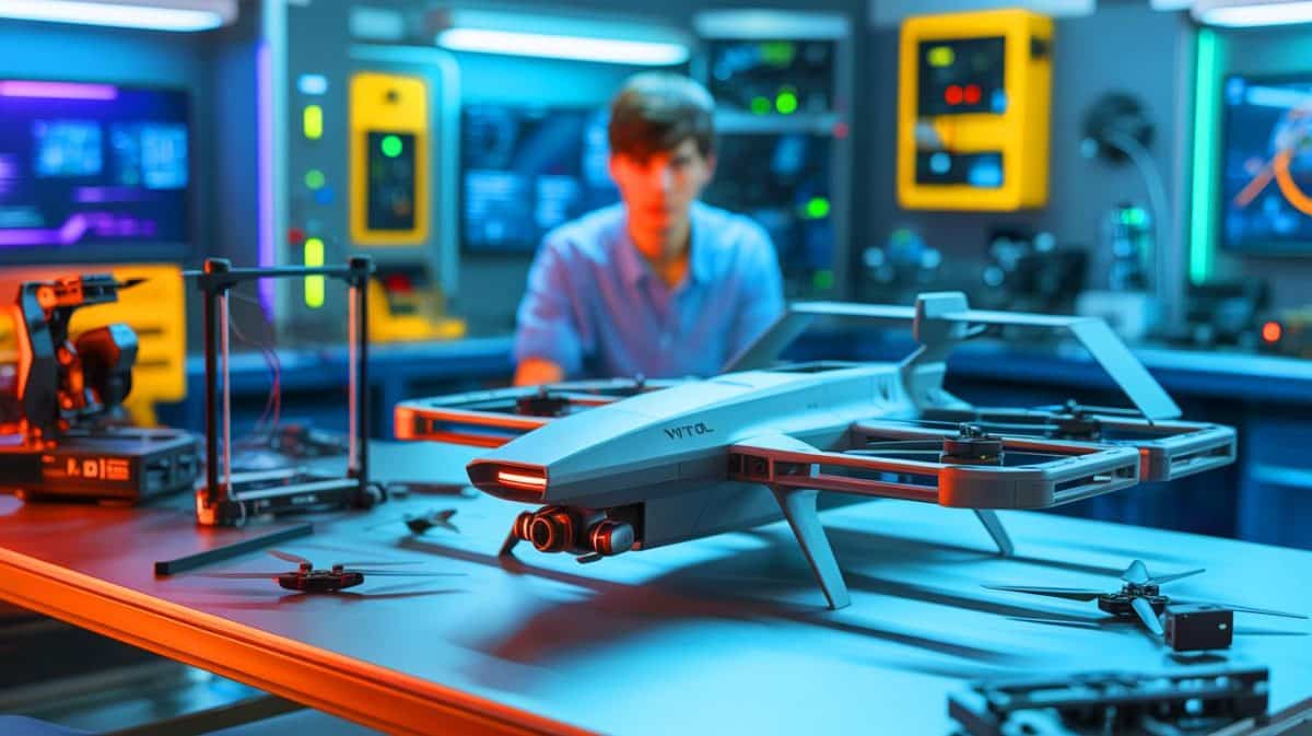 « Un génie de 17 ans » : son drone artisanal intrigue l’armée et ridiculise les géants de l’aéronautique Illustration de l'innovation d'un drone VTOL imprimé en 3D par un jeune inventeur de 17 ans.