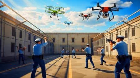 Ces drones organisent un trafic inédit en prison avec des cargaisons de drogue, de téléphones et de cigarettes saisies par les surveillants Illustration de l'interception par la gendarmerie d'Albi d'une livraison par drone à la maison d'arrêt.