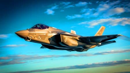 Illustration de l'amélioration technologique du F-35 par Lockheed Martin.