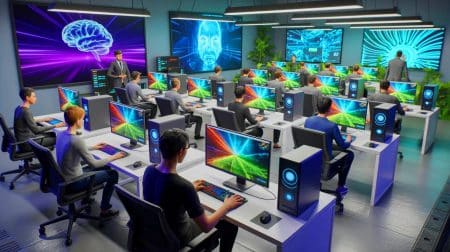 « Les coulisses secrètes de l’industrie du jeu vidéo » : 90 % des studios misent sur l’IA générative pour relever la crise économique Illustration de l'usage croissant de l'intelligence artificielle dans le développement des jeux vidéo.