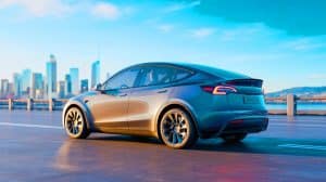 Illustration de la campagne de rappel des Tesla Model Y en Australie pour un problème de vitres.