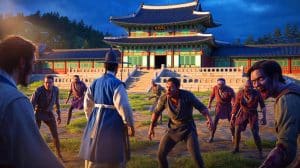 Illustration de la série "Kingdom" mêlant drame historique et thriller zombie.