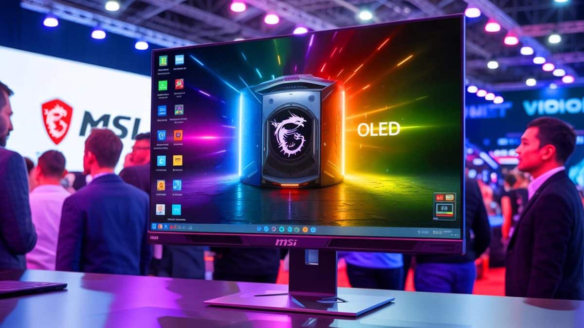 Illustration de l'écran OLED de MSI affichant en continu pendant plus de 533 jours.