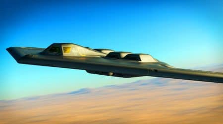 Illustration de l'opération "Midnight Hammer" menée par le B-2 Spirit contre les installations nucléaires iraniennes.