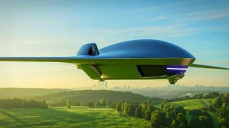 Illustration de l'avion de combat furtif Neuron développé par Dassault Aviation dans le cadre d'une coopération européenne.