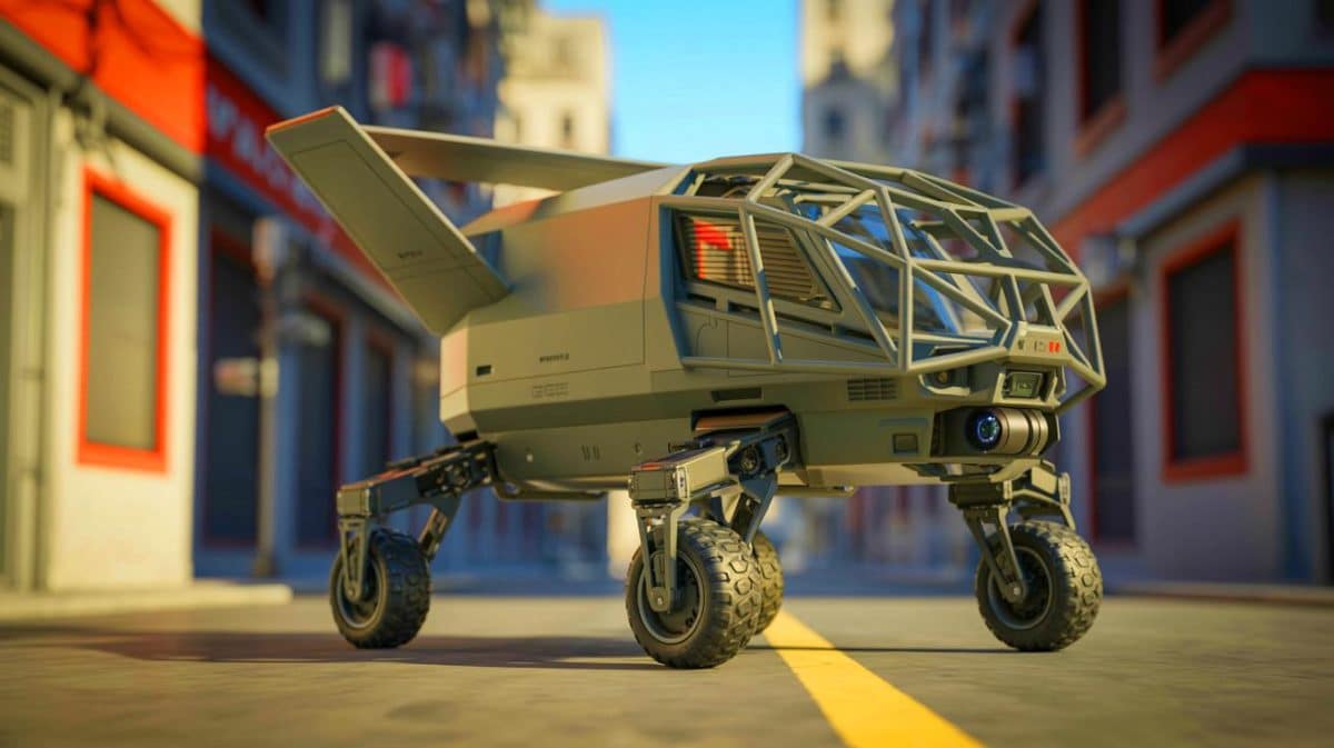 « Ce drone révolutionnaire » : les experts divisés sur le modèle qui roule et vole, une innovation majeure signée Robotican Illustration de l'innovation technologique du drone hybride ROOSTER capable de rouler et voler en milieu urbain.