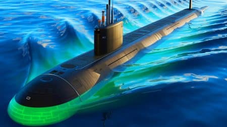 Illustration de la puissance et des capacités technologiques du sous-marin nucléaire Le Terrible.