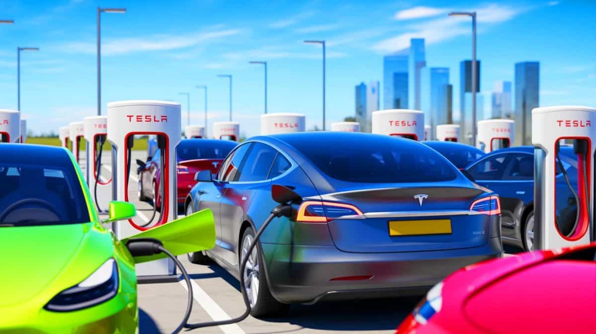 Illustration de la frustration des conducteurs face aux disparités des bornes de recharge pour voitures électriques.