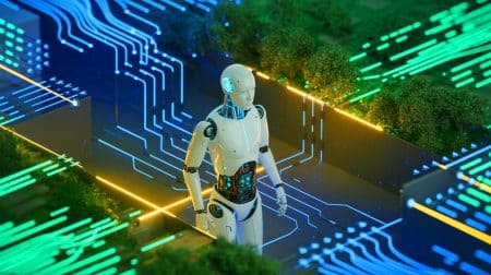 Illustration de la créativité algorithmique des modèles de diffusion dans l'intelligence artificielle.