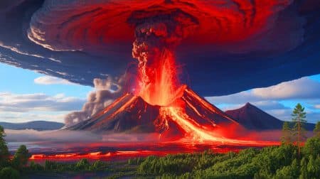 « 95 % des Japonais menacés » : le spectre d’une super-éruption volcanique qui pourrait plonger l’archipel dans le chaos Illustration de l'impact potentiel des supervolcans sur le climat et la vie sur Terre.