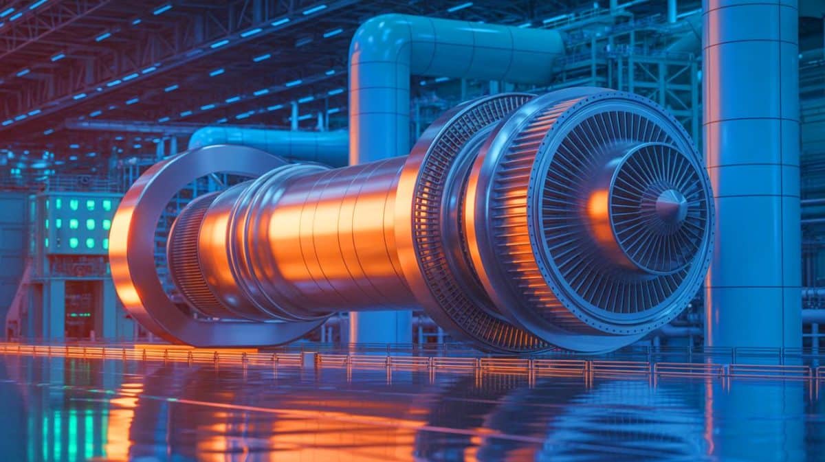 « Comment l’AGT-110 a vu le jour » : une turbine chinoise de 110 MW protégée par 102 brevets bouleverse la transition énergétique Illustration de la turbine AGT-110, symbole de l'innovation technologique chinoise dans le secteur énergétique.