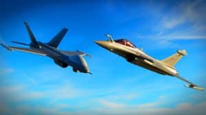 Illustration de la présentation du drone de combat de Dassault Aviation au salon du Bourget.