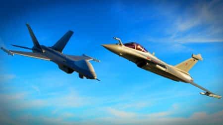 Illustration de la présentation du drone de combat de Dassault Aviation au salon du Bourget.