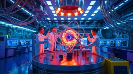 Illustration de la frontière de l'île d'inversion des 40 neutrons étudiée par le CERN.