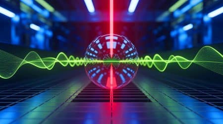 Illustration de la réalisation du quantum squeezing sur une particule nanométrique en lévitation.