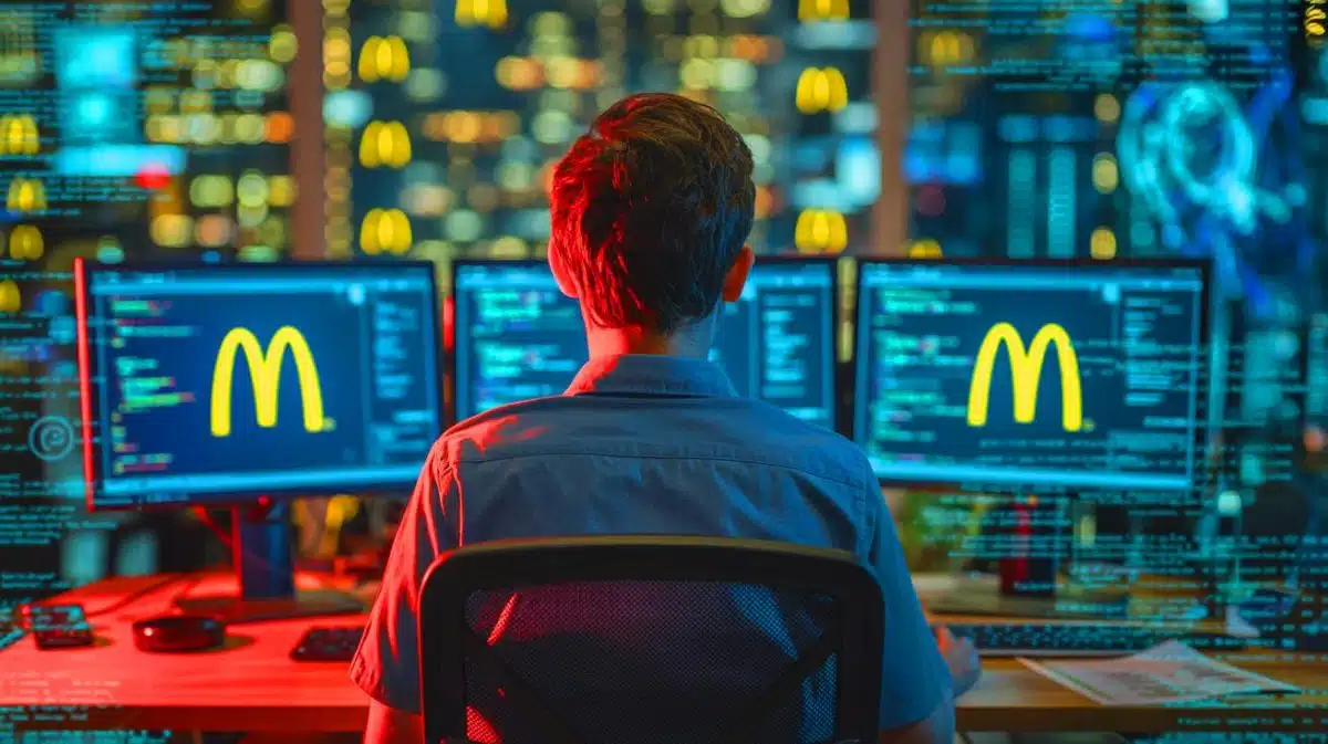 Illustration de la découverte d'une faille de sécurité dans l'application McDonald's.