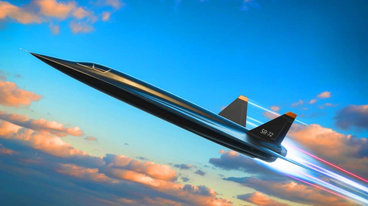 Illustration de l'avion hypersonique SR-72 "Darkstar" développant une propulsion avancée pour des missions de renseignement.