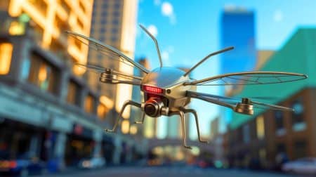 « Des abeilles mécaniques pour l’armée française » : Silmach dévoile ses nano-drones ultra-furtifs inspirés des insectes Illustration de nano-drones développés par Silmach pour la défense française.