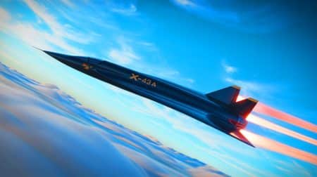 Illustration de la vitesse record atteinte par le X-43A grâce à la technologie scramjet.