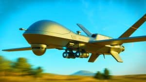 Illustration de l'impact des drones sur l'aviation militaire moderne.